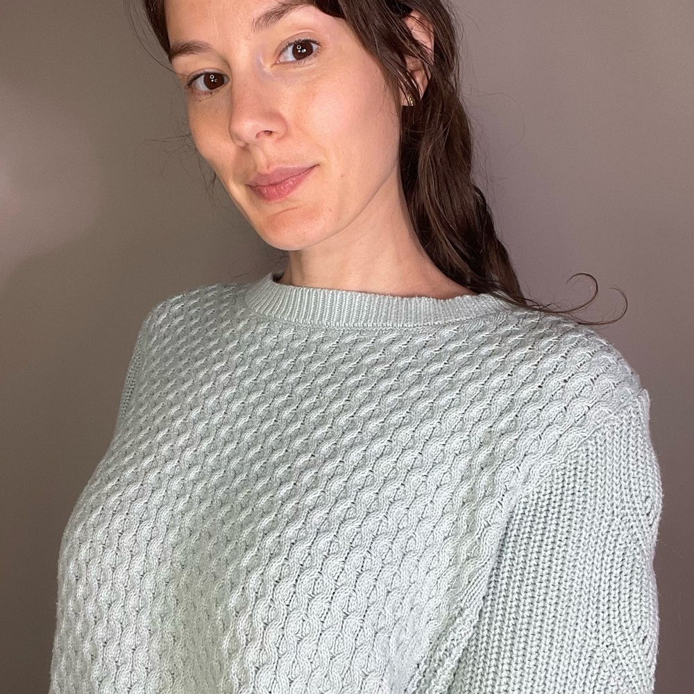 GIFTED Baby Blue Chunky Knit Sweater - Picture 3 of 12